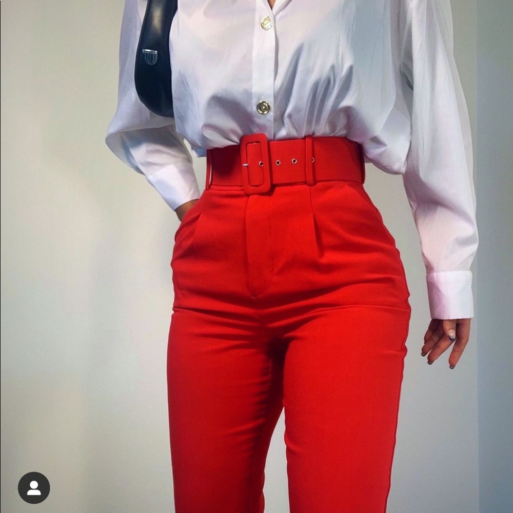 Zara high waisted pants bloggers favorite